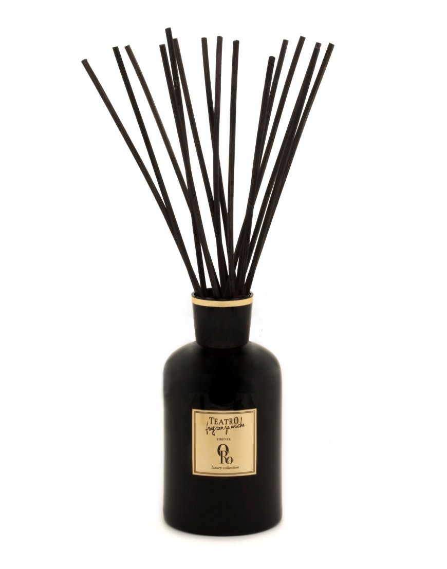 Teatro Fragranze Uniche Oro Luxury Collection Gift Set Sticks 1000 Ml Shiny Black Vase Fragrance Gallery