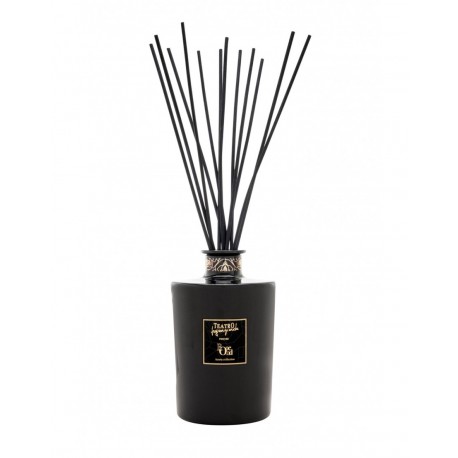 Teatro Fragranze Uniche,  ROSE OUD (Luxury collection),  Sticks 1500 ml Shiny Black Vase