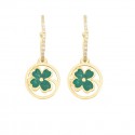 Sonia Rykiel, GOLDEN MEDALS LUCKY CLOVER EARRINGS