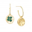 Sonia Rykiel, GOLDEN MEDALS LUCKY CLOVER EARRINGS