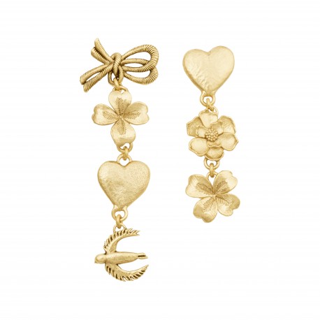 Sonia Rykiel, POETIC GARDEN ASYMMETRIC TALISMANS EARRINGS